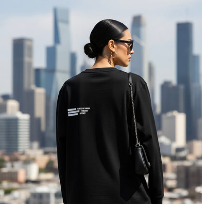 MdM PoM Long Sleeve Black White